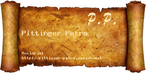 Pittinger Petra névjegykártya