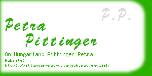 petra pittinger business card